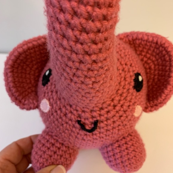 Handcrafted Crocheted Elephant Toy, Stuffed Animal, Zoo Animal Toy, Baby Gift - Picture 3 of 6